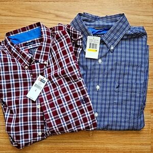 Chaps and Nautica Men's Medium long sleeve, button, collar shirts